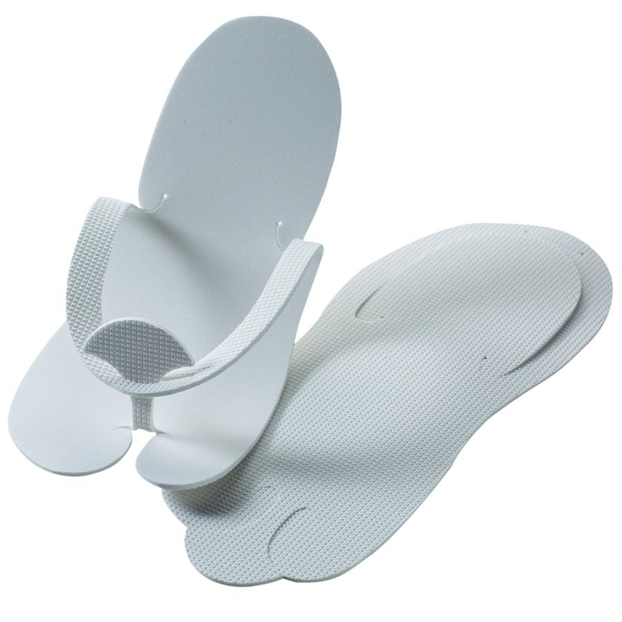 Bodyline Anti Slip Spa Thongs Deluxe White 12 pairs