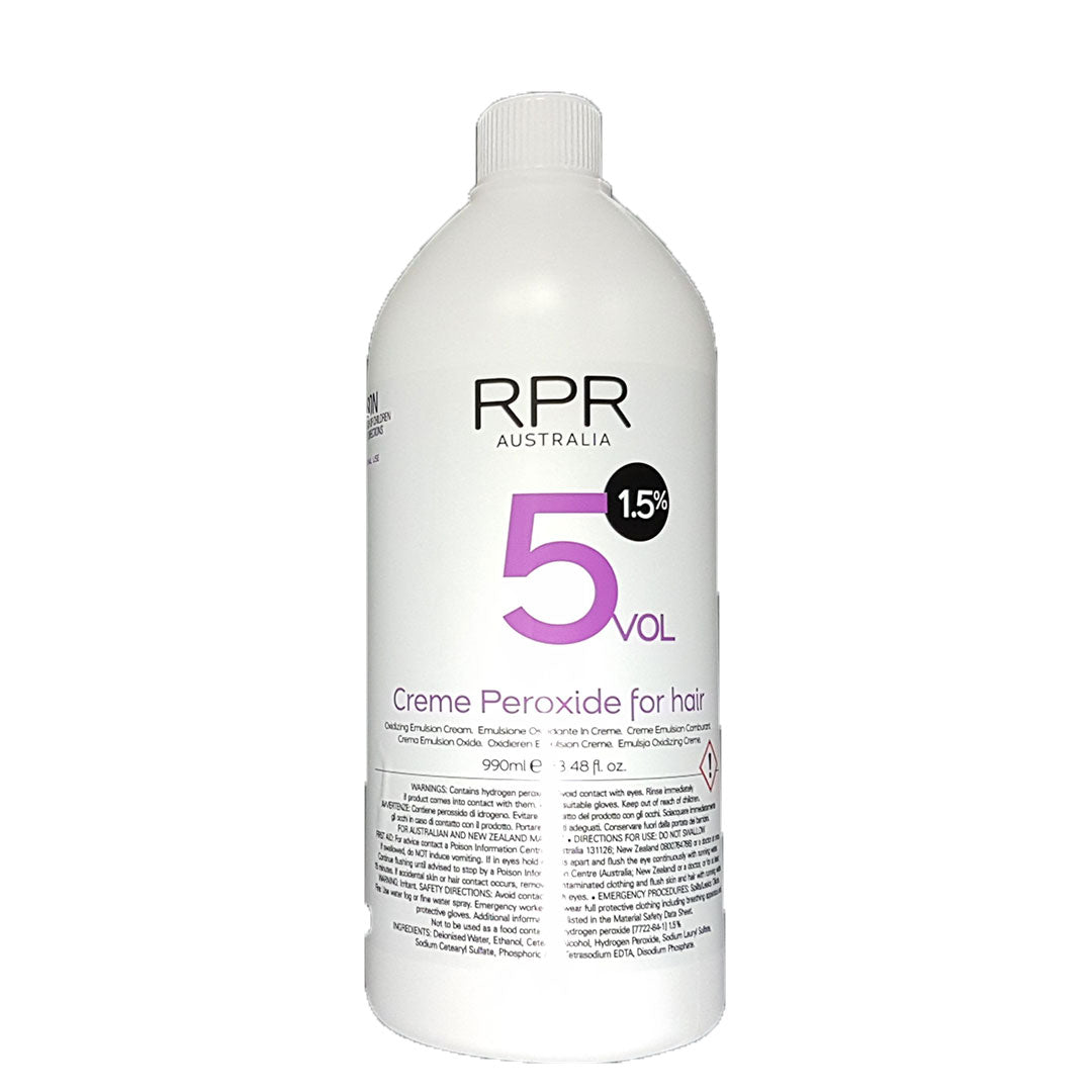 RPR Hair Care 5 Vol Creme Peroxide (1.5%) 1 Litre