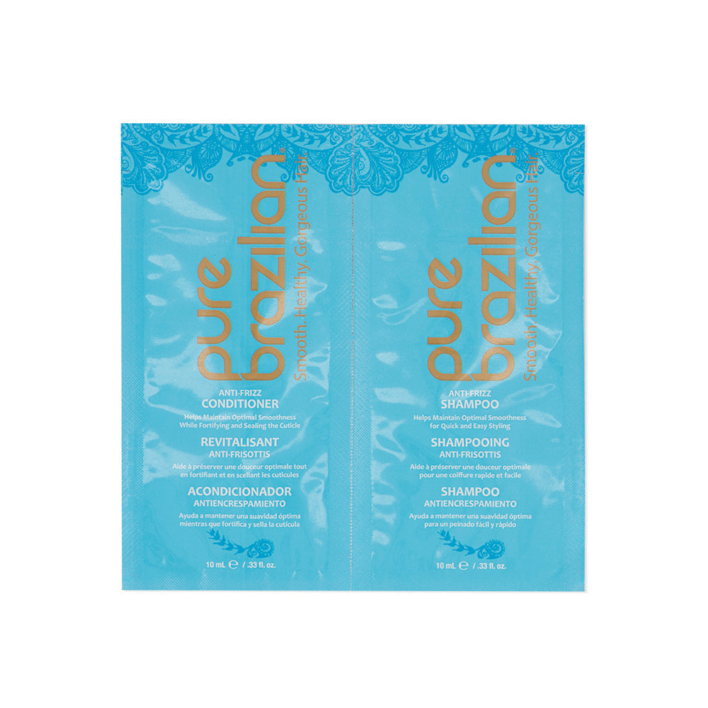 Pure Brazilian Anti-Frizz Shampoo & Conditioner Duo Sachet 8.8ml (.30 oz.)