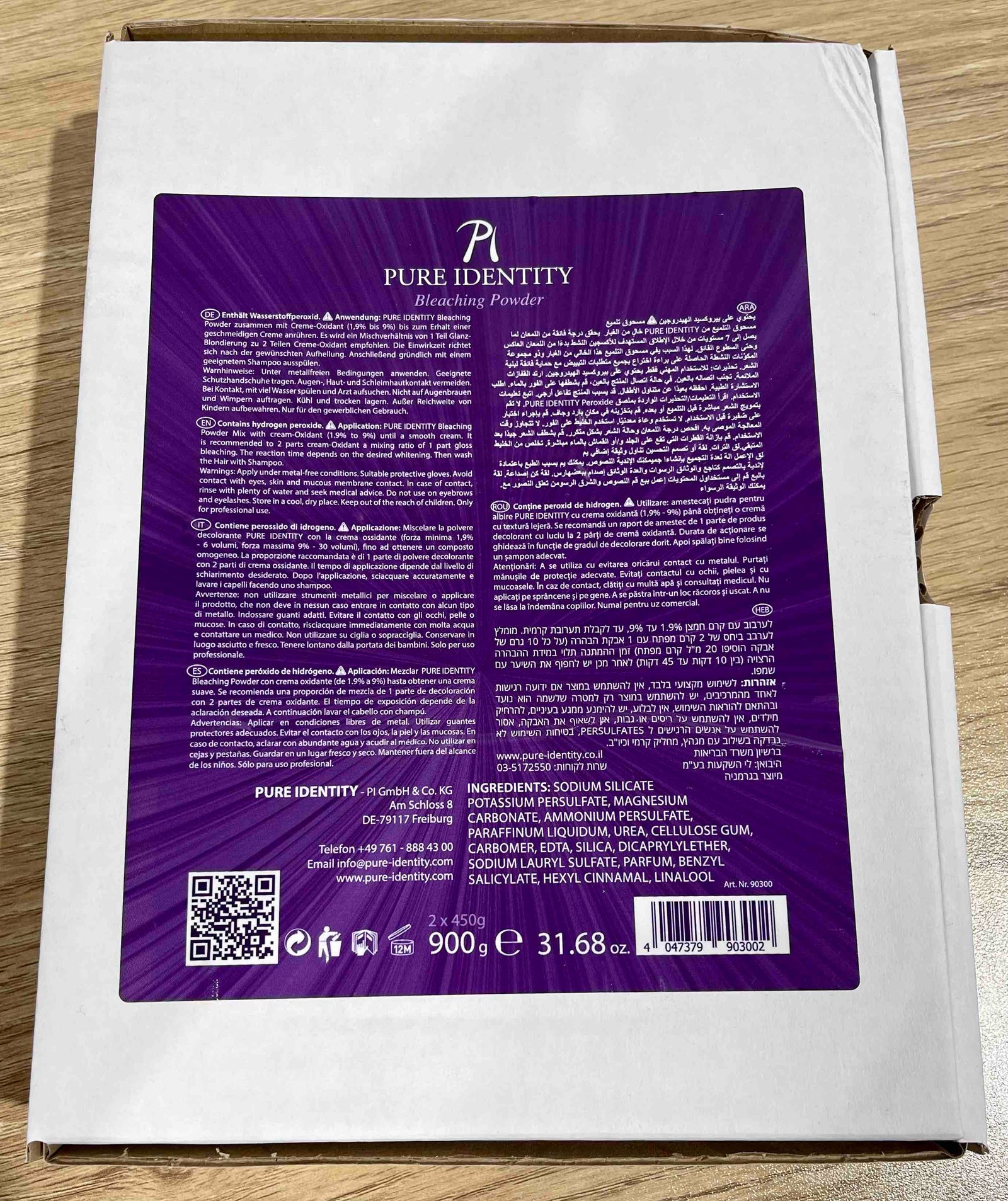 Pure Identity Dust Free Bleaching Powder 900g