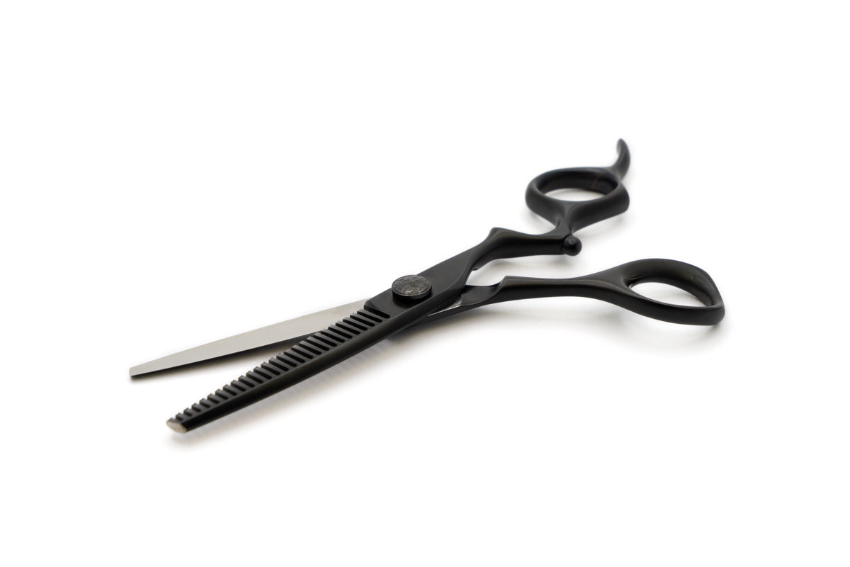 Global Scissors Raven Matte Black 6 Inch Thinning Scissor