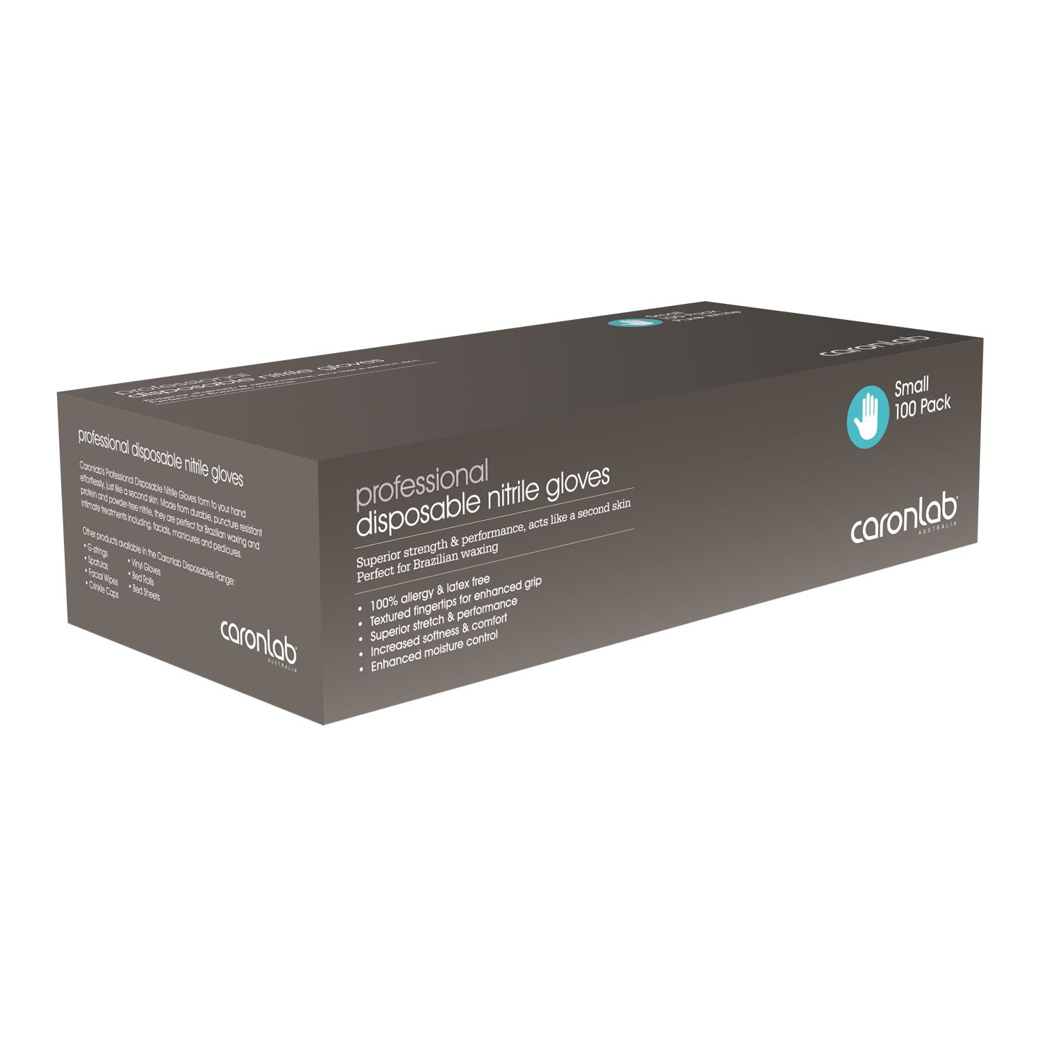 Caronlab Nitrile Glove Powder Free - Small 100pk