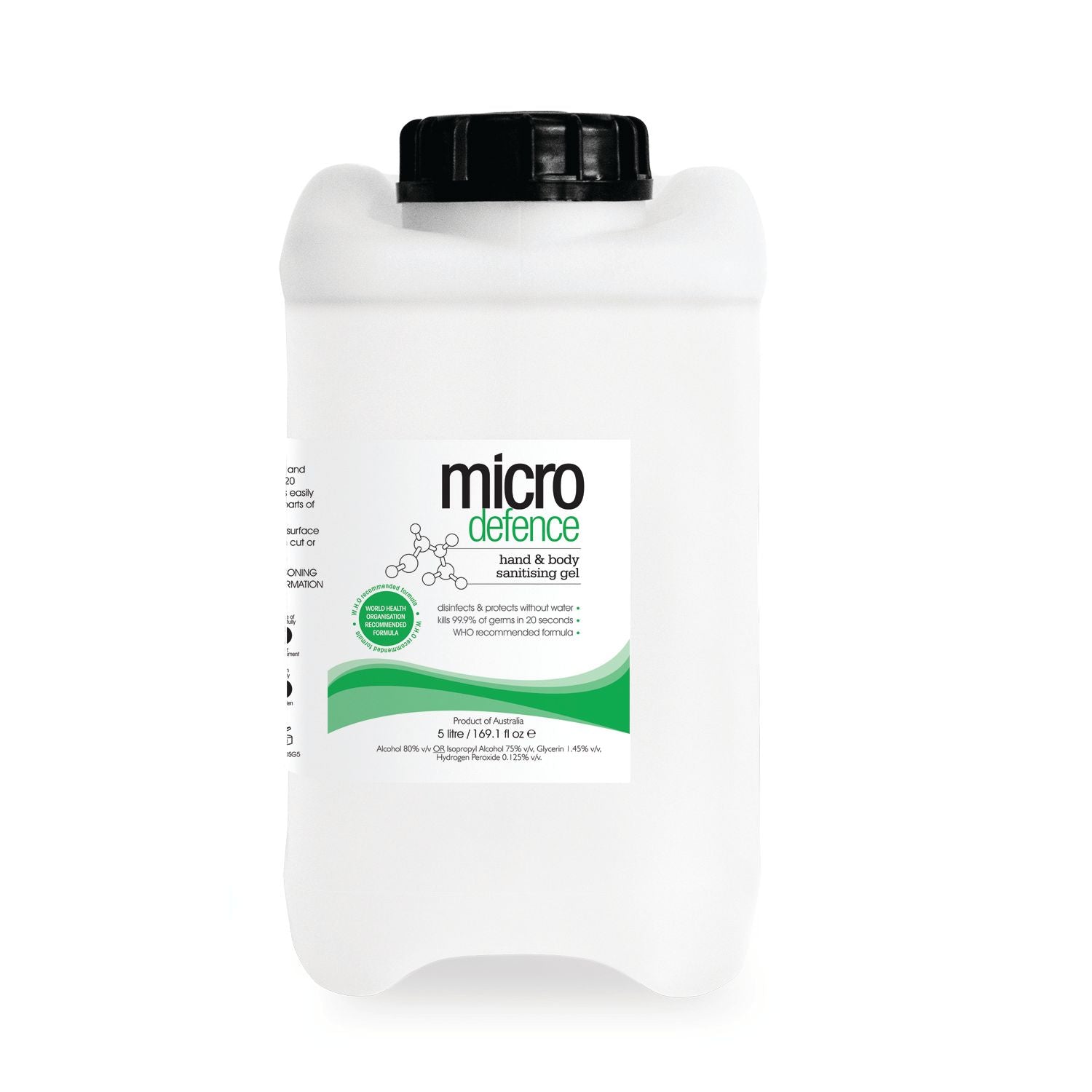 Caronlab Micro Defence Hand & Body Sanitising Gel 5ltr