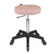 Turbo Dusty Pink Cutting Stool - Black Base - Click'n Clean Castor Wheels