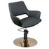 Indigo Black Styling Chair - GOLD Disc Hydraulic