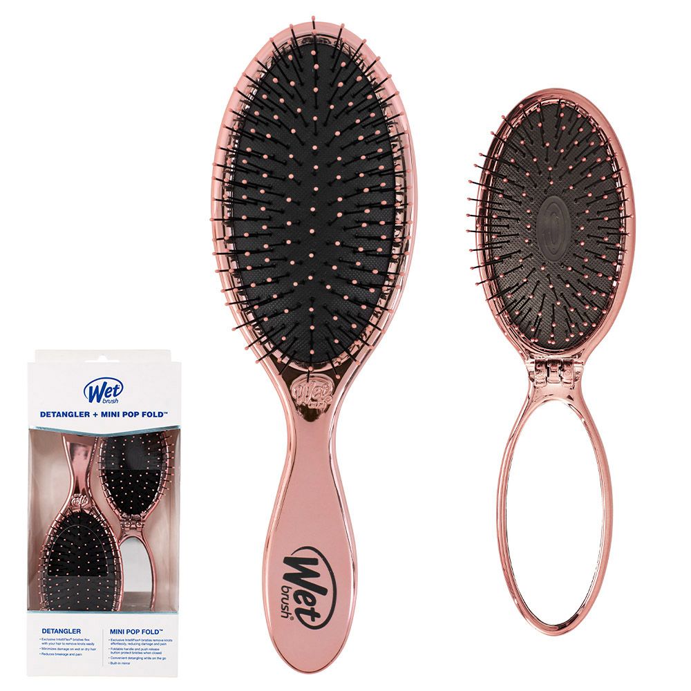 WetBrush Detangler + Pop and Go - Rose Gold