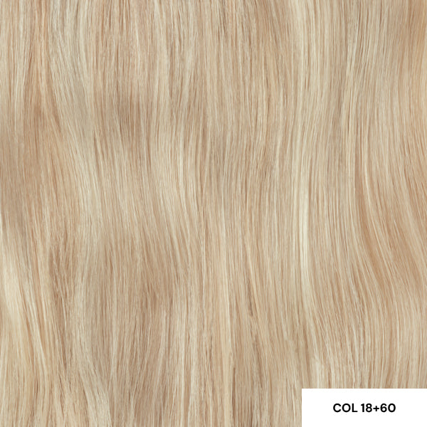 Angel Slimline 3x0.9cm Tape Extensions 20”/50cm 18+60 LIGHT ASH BLONDE + LIGHTEST PLATINUM BLONDE