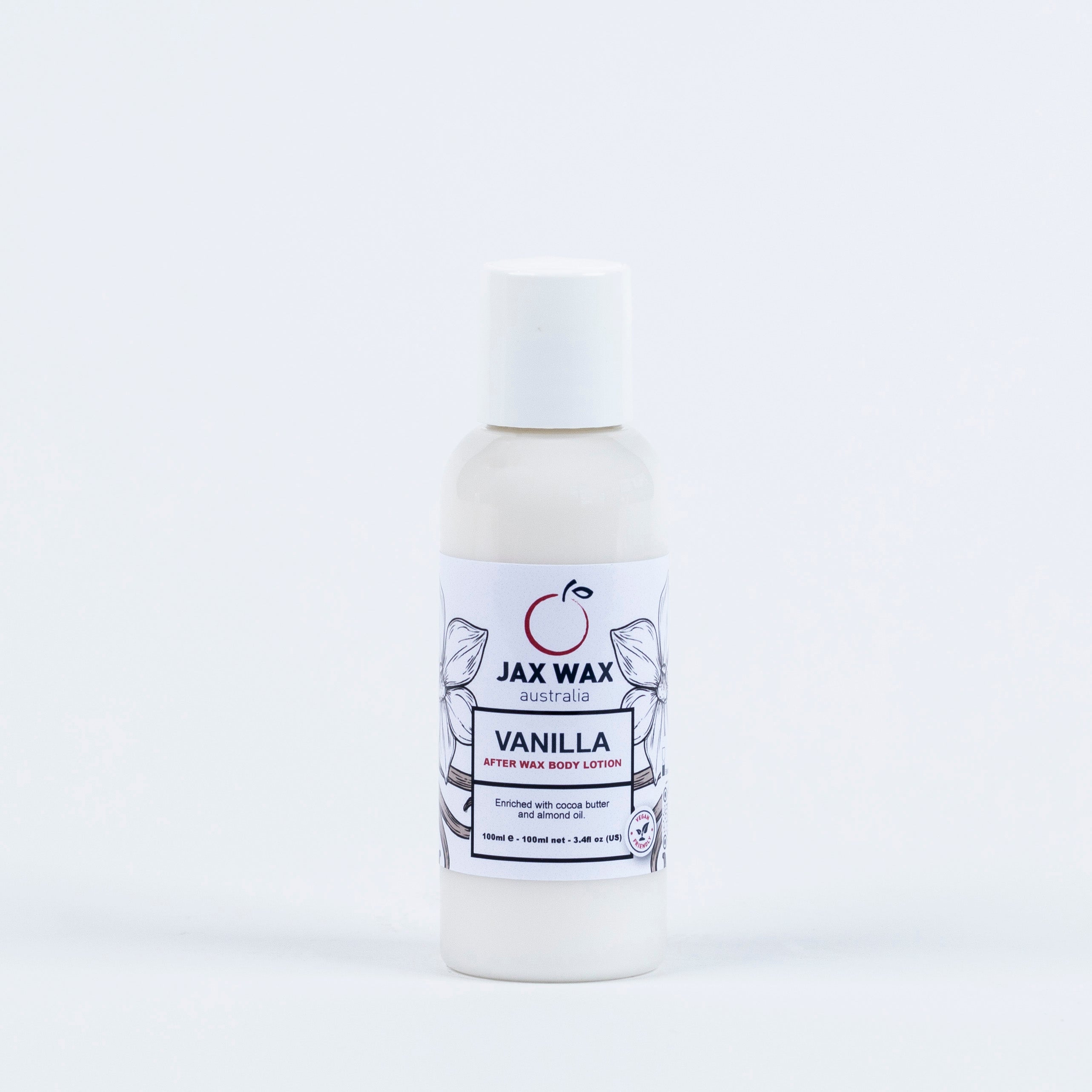 Jax Wax Vanilla After Wax Body Lotion Disc Cap 100ml