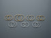 Caflon Blu 18mm Gold Plain Sleepers Carded
