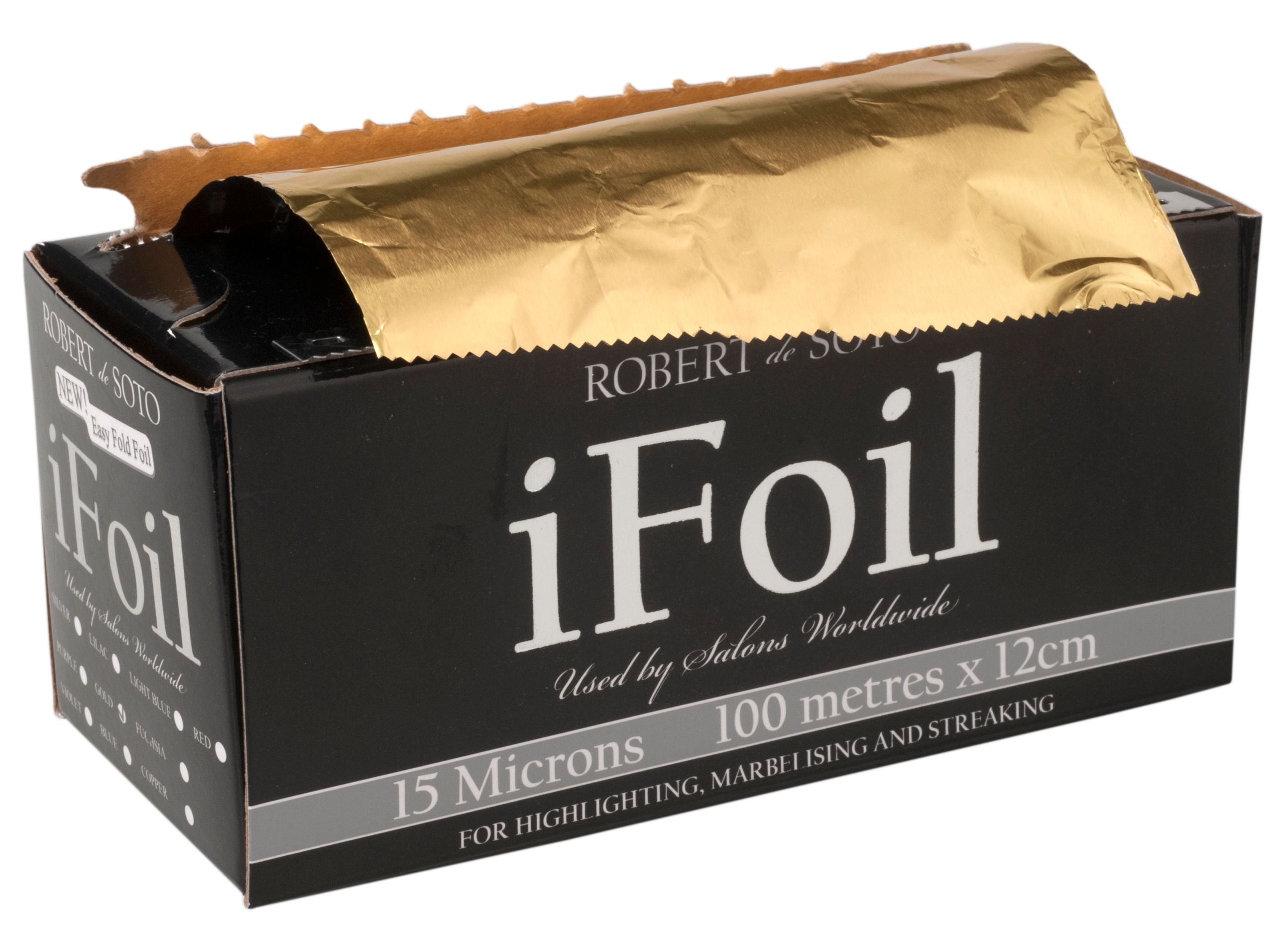 Robert DeSoto iFoil 15 Micron Foil Roll 100m x 125mm - Gold