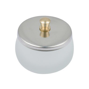 HAWLEY LARGE FROSTED DAPPEN DISH WITH METAL LID [OOS]