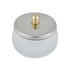 HAWLEY LARGE FROSTED DAPPEN DISH WITH METAL LID