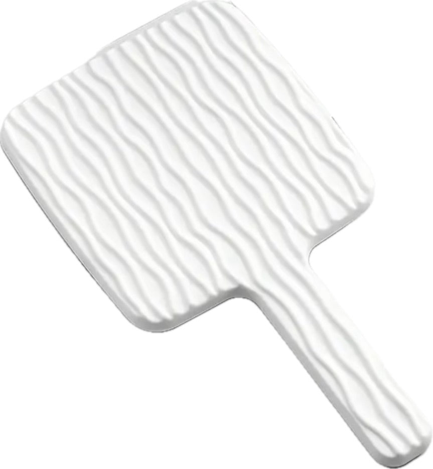 Small Hand Mirror - White Ripple