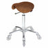 Saddle - No Back - Chrome Base - (TAN Upholstery)