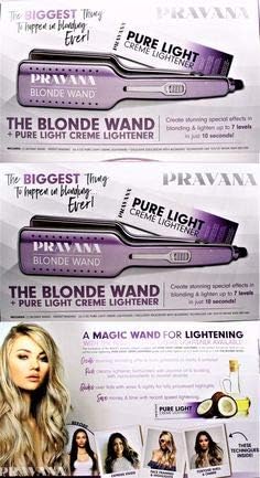 Pravana The Blonde Wand Straightener Pure Light Cream and Lightener Set