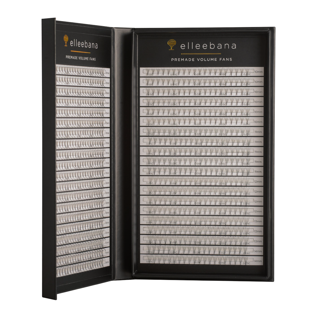 Elleebana D 7D 0.03 Short MIXED Volume Lash Extensions Trays 800 fans