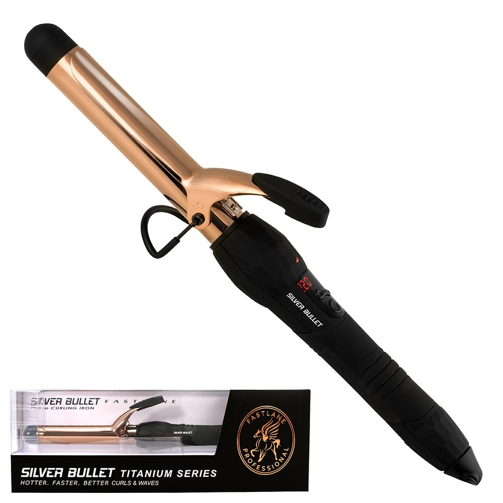 Silver Bullet Fastlane Titanium Curling Iron Rose Gold - 25mm