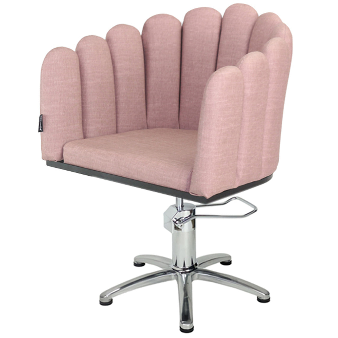 Penelope Dusty Pink Chair - CHROME 5 Star Hydraulic