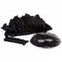 Crinkle Cap Hair Nets Disposable - Black 100pk