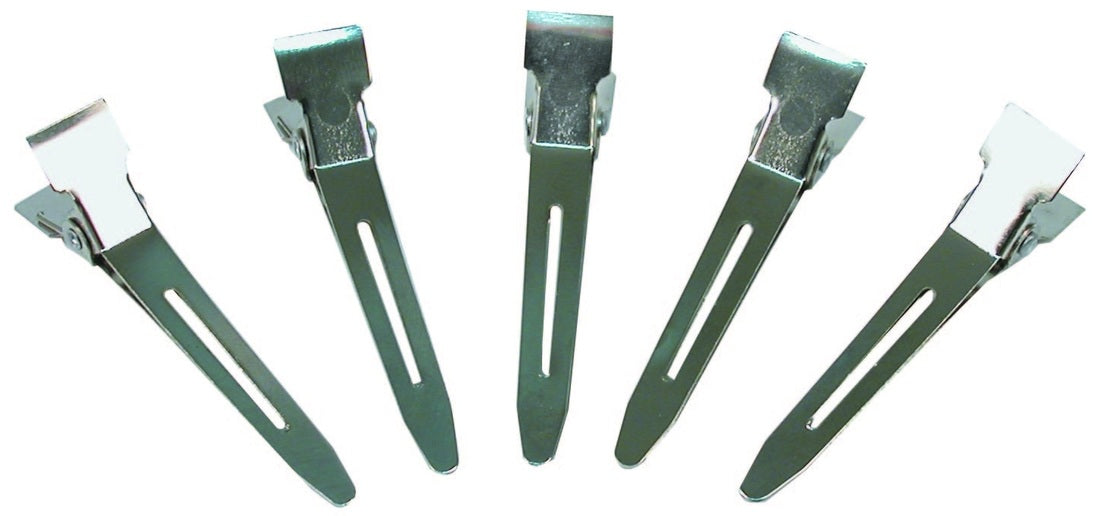 AMW Single Prong Stainless Steel Curl Clip Bag of 50