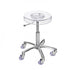 Stool - Clear - Chrome