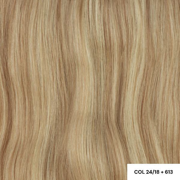 Angel Regular 4x9 Tape Extensions (20"/50cm) 24/18+613 DARK BLONDE + LIGHTEST GOLDEN BLONDE