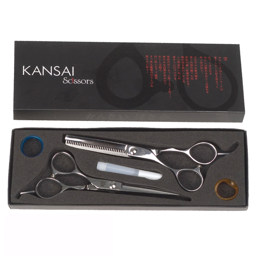 Iceman Kansai Duo Set 5.5" Left Scissor & Thinning Scissor - Offset