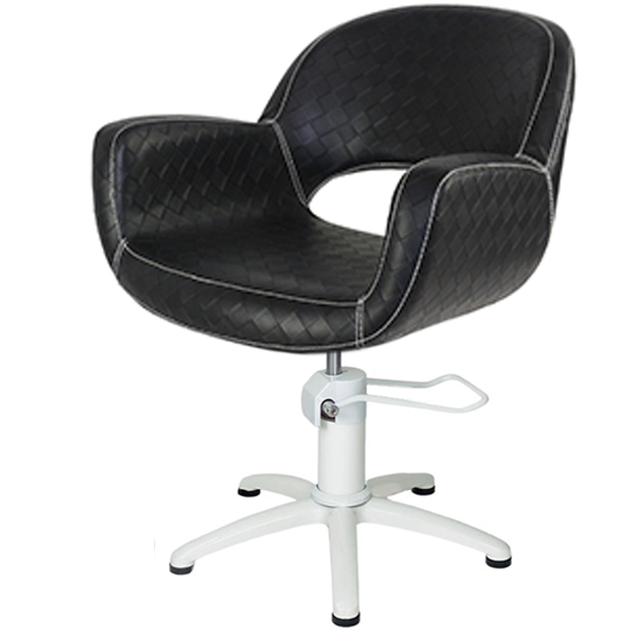 Eva - WHITE 5 Star Hydraulic BLACK Upholstery [DEL]