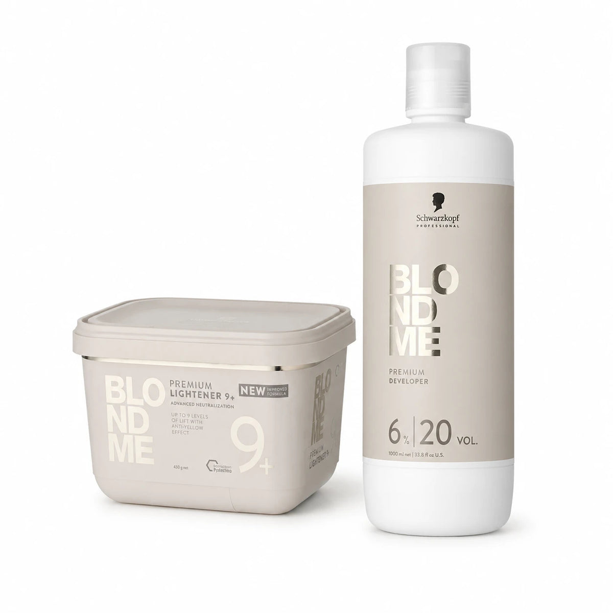 Schwarzkopf BLONDME Professional Lightening Kit — Developer 6% + Lightener 9+ Bundle
