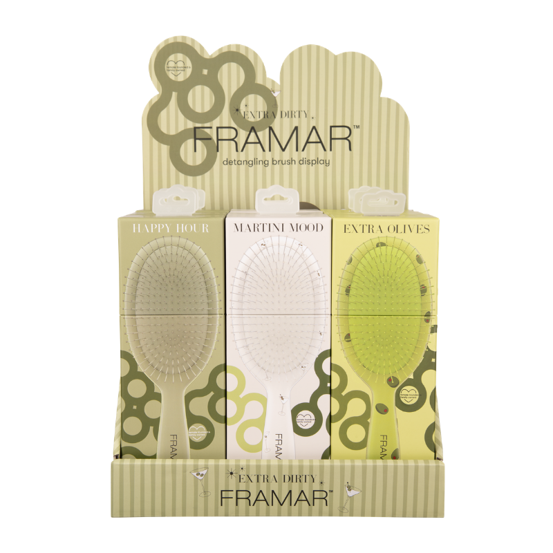 Framar Extra Dirty - 9PC Detangle Brush Display