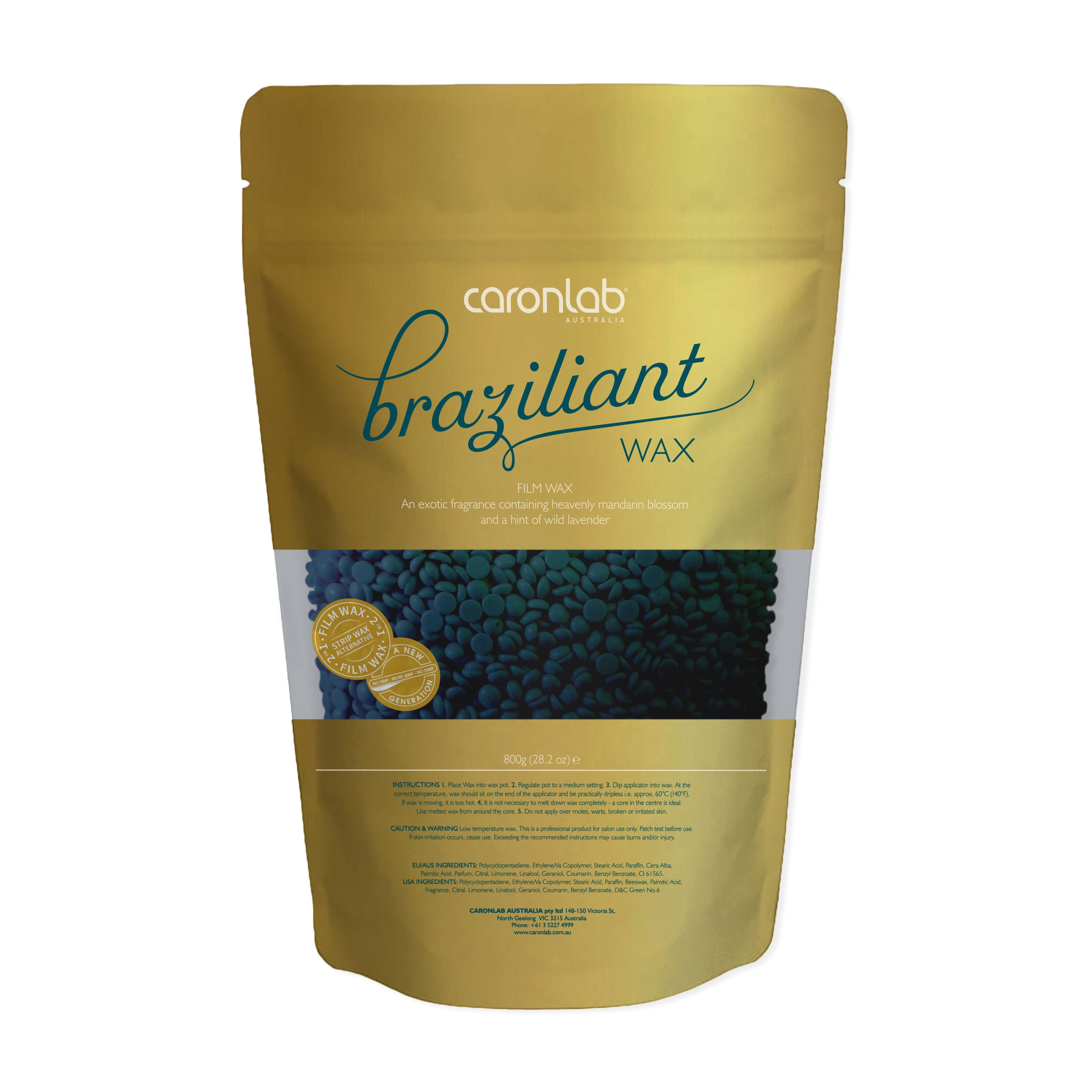 Caronlab Braziliant Film Hard Wax Beads 800g