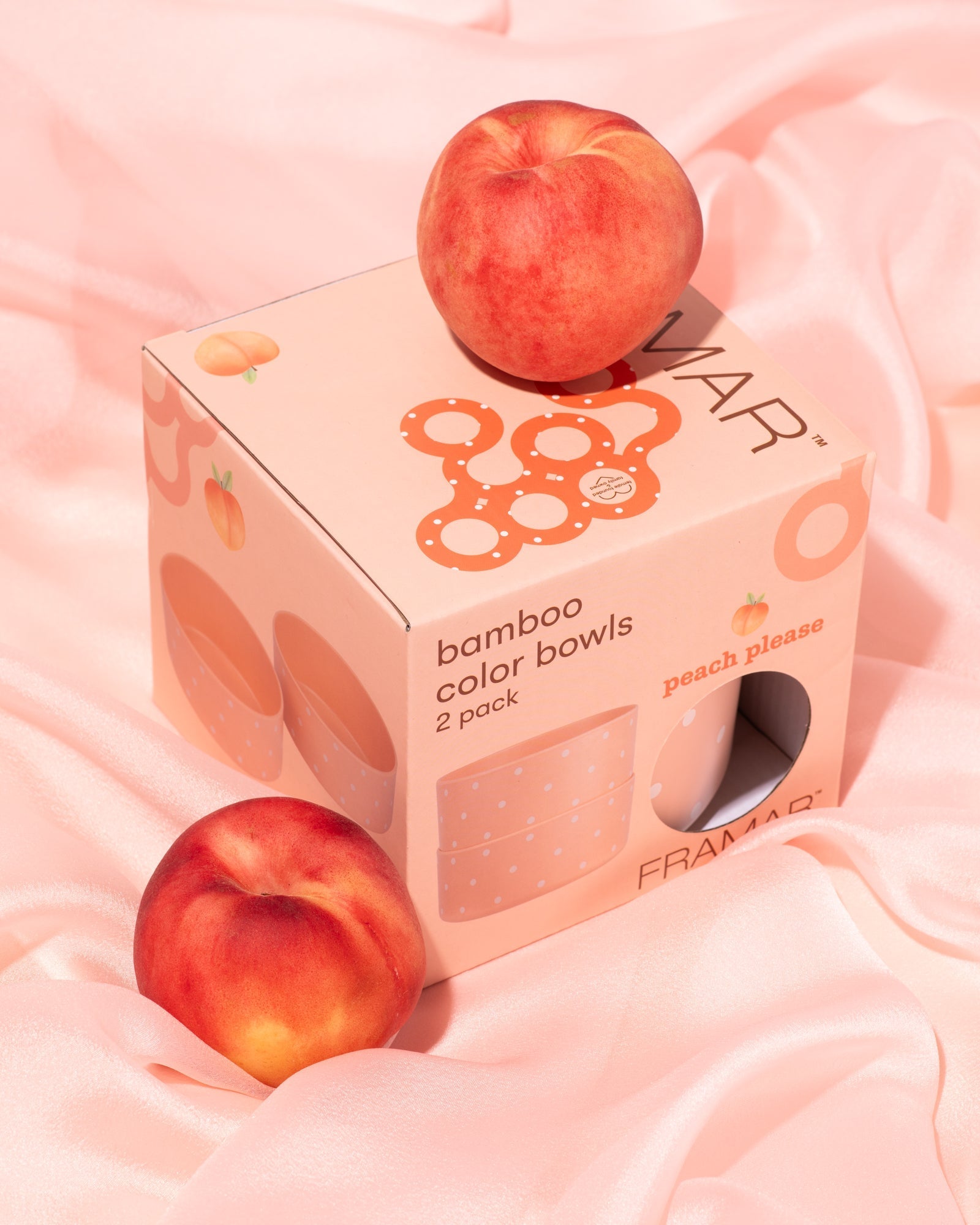 FRAMAR Peach Please - Bamboo Bowls 2PC