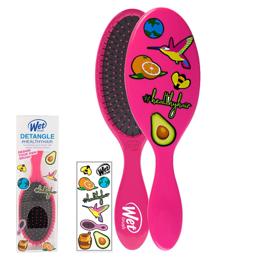 WetBrush Detangler With Decals - Pink