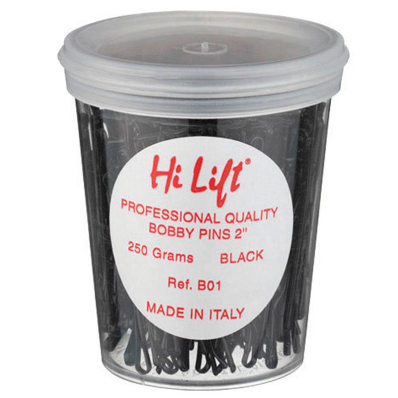 Hi Lift Bobby Pins Black 250g Tub