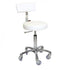 Stool - Sprint - Chrome Base - (White Upholstery)