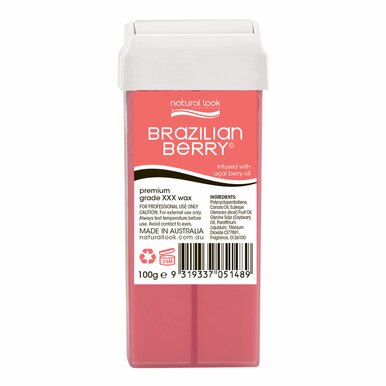 Natural Look Brazilian Berry Strip wax 100g cartridge