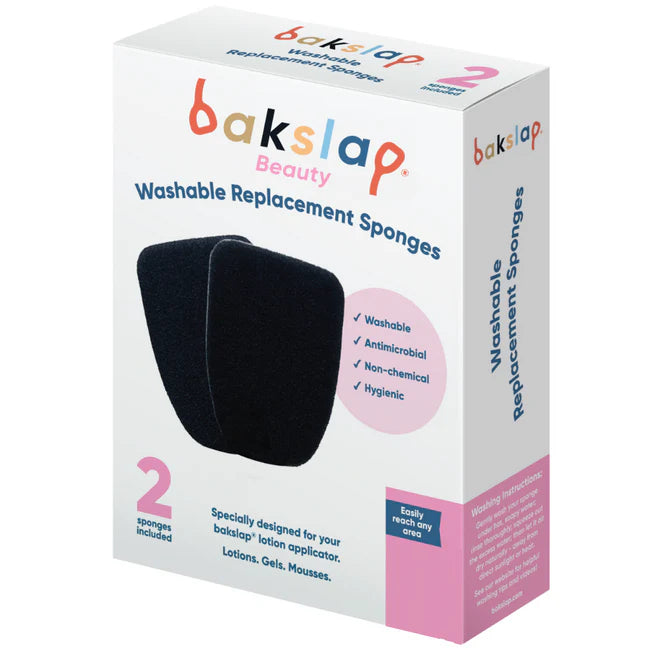 Bakslap Washable Tanning Replacement Sponges 2 Pack