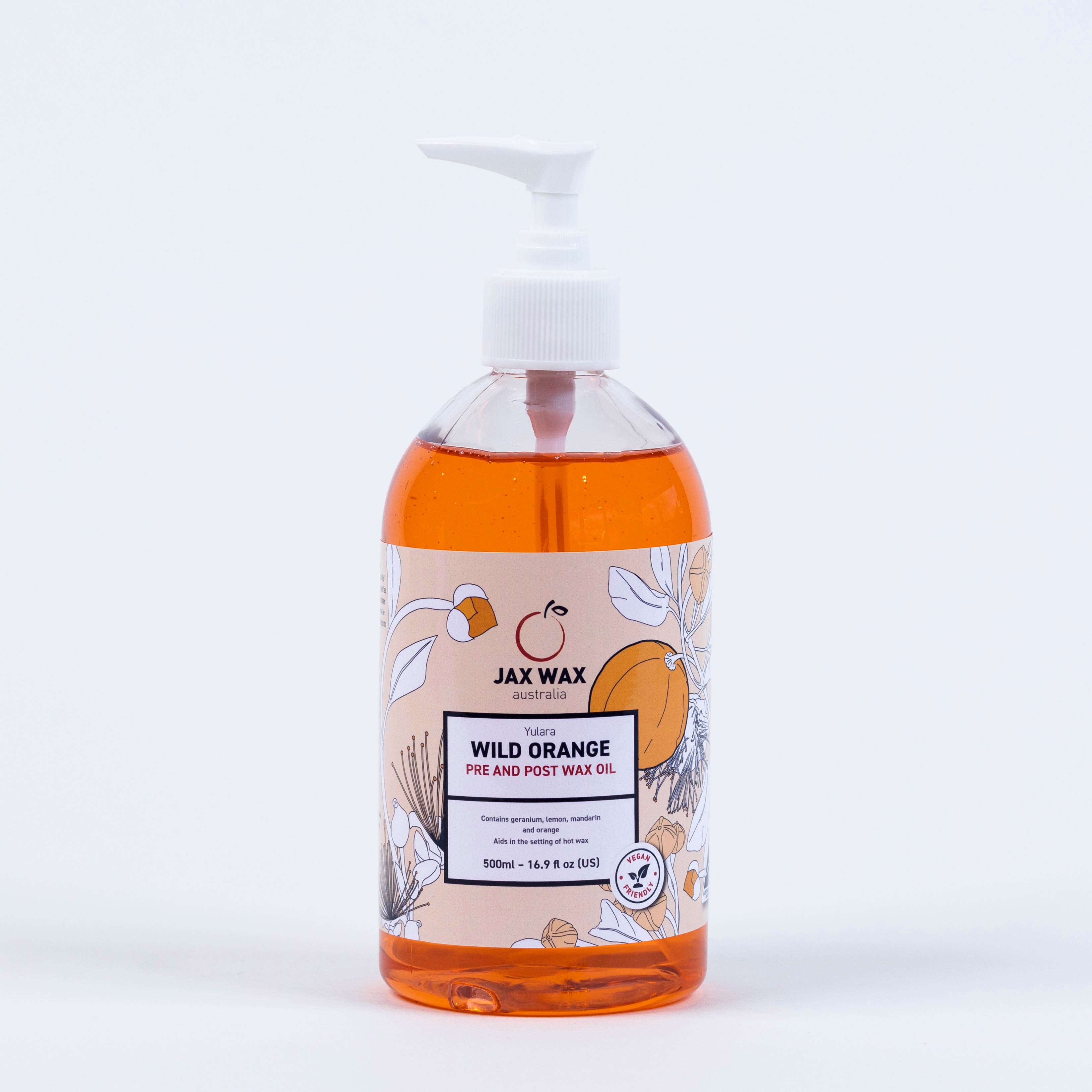 Jax Wax Sweet Orange Pre & Post Wax Oil Pump 500ml