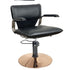 S1 Styling Chair - Hydraulic GOLD Disc Black Upholstery