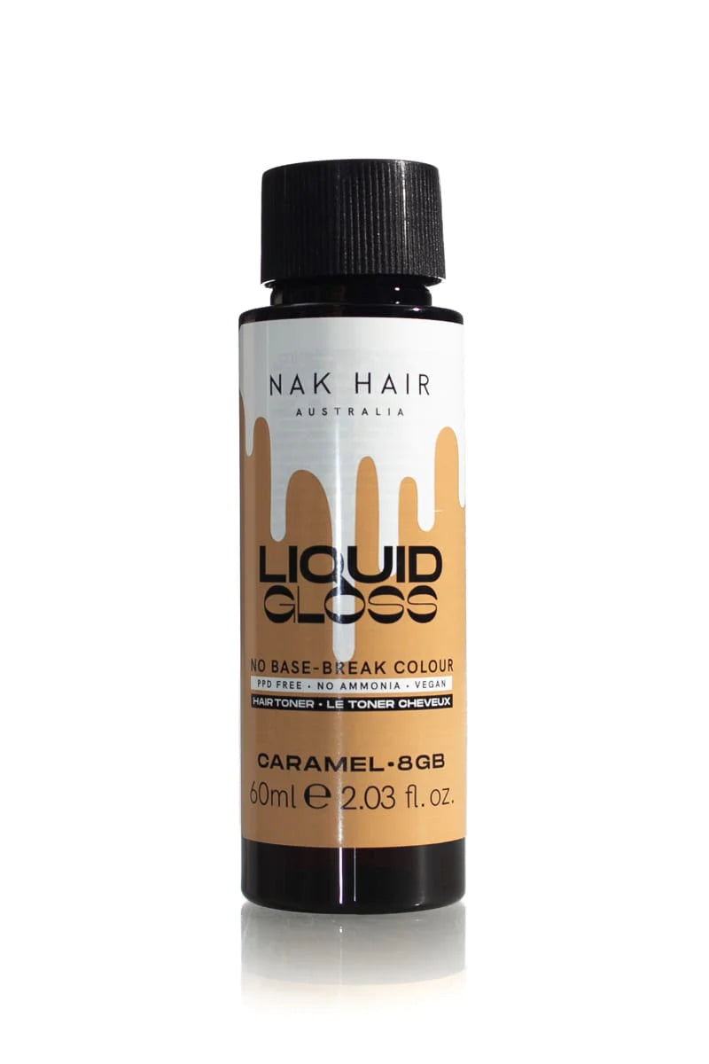NAK Liquid Gloss Caramel 60ml - 8GB Light Blonde Gold Beige