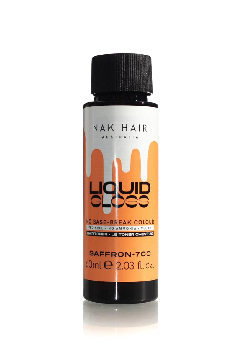 NAK Liquid Gloss Saffron 60ml - 7CC Medium Blonde Intense Copper