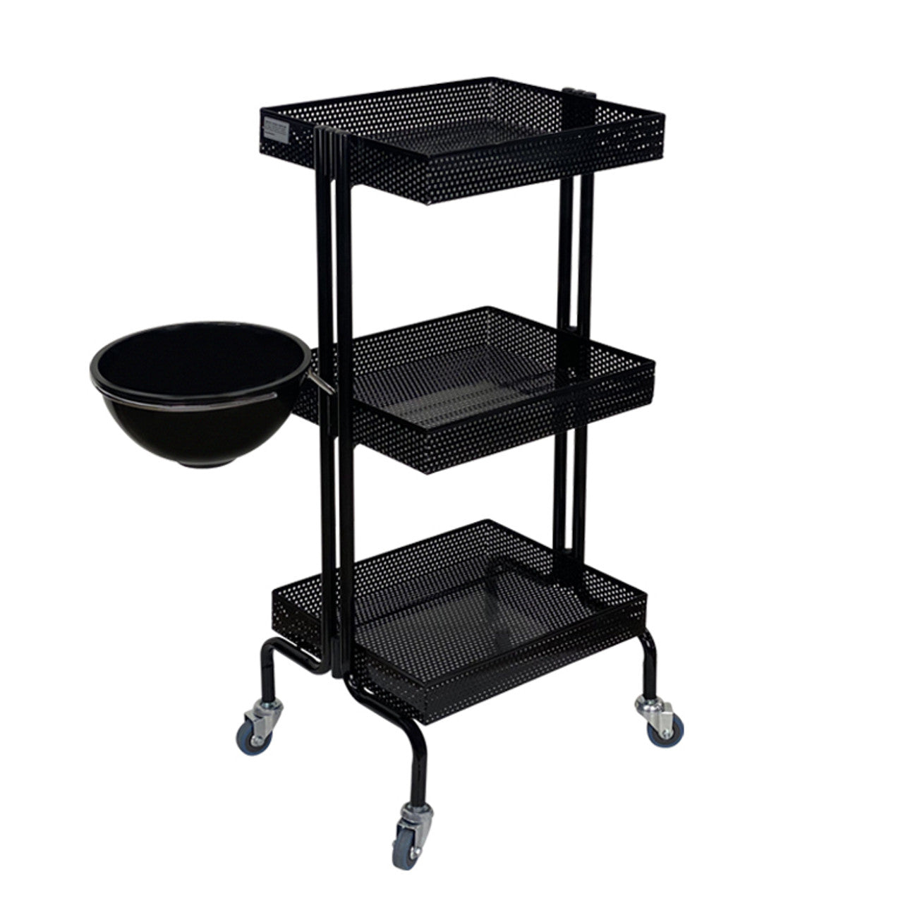 Clem 3 Shelf Trolley - BLACK