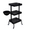 Clem 3 Shelf Trolley - BLACK