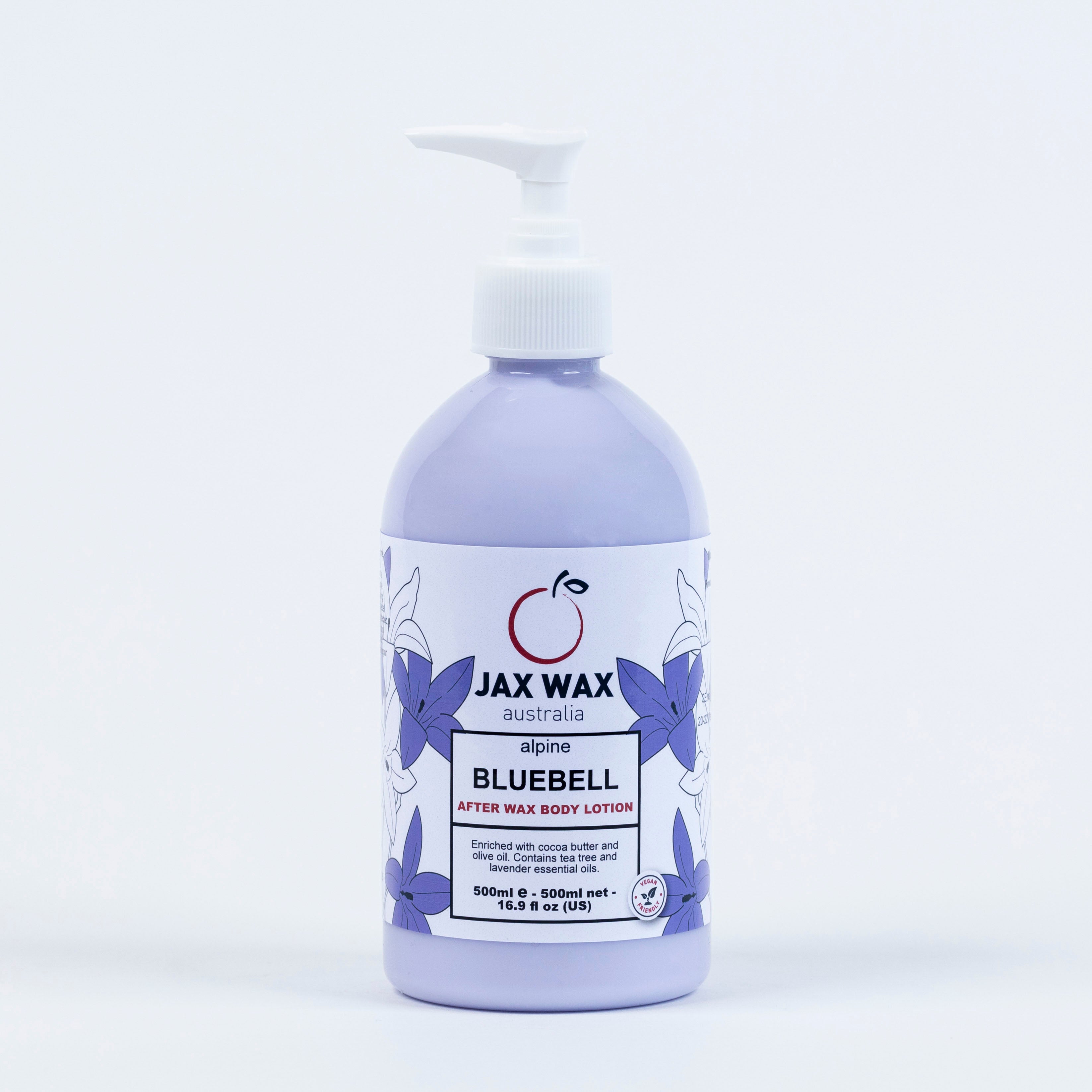 Jax Wax Alpine Bluebell After Wax Body Lotion Pump 500ml