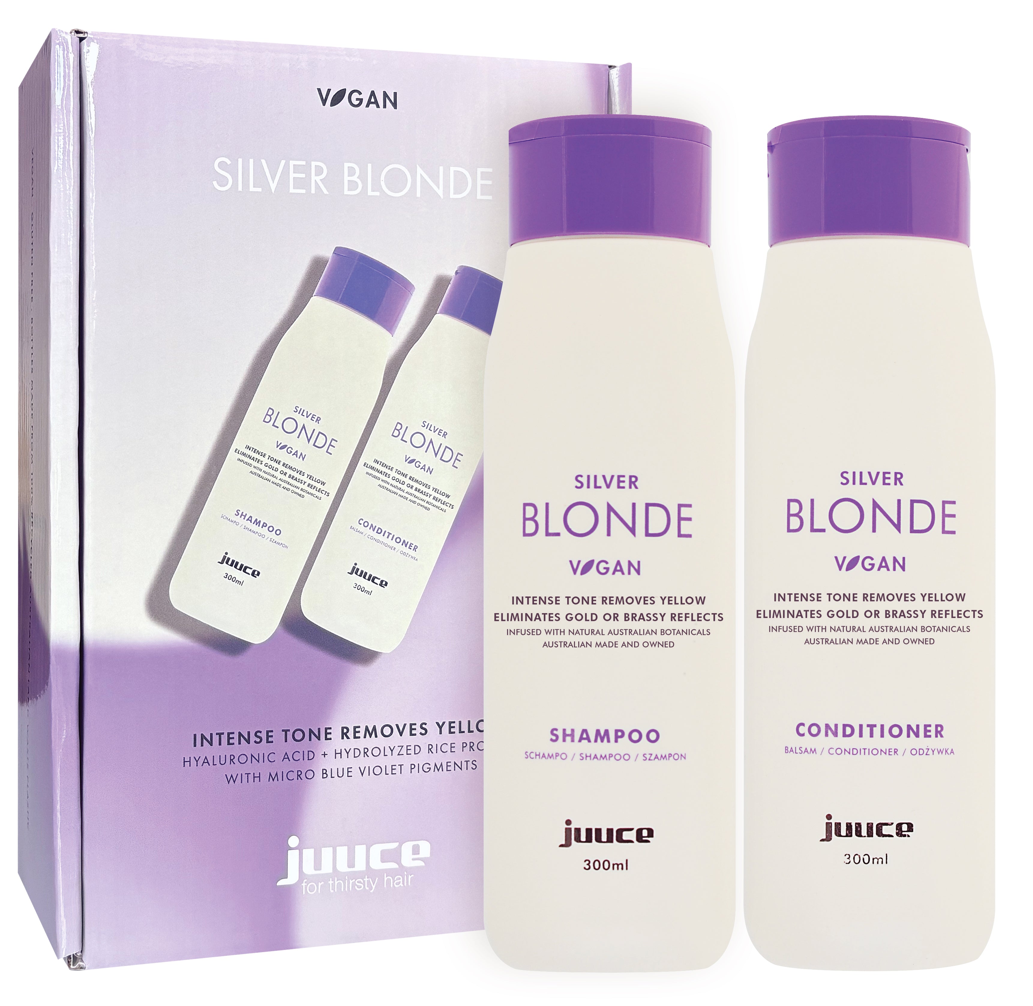 Juuce Silver Blonde Shampoo & Conditioner 300ml Duo