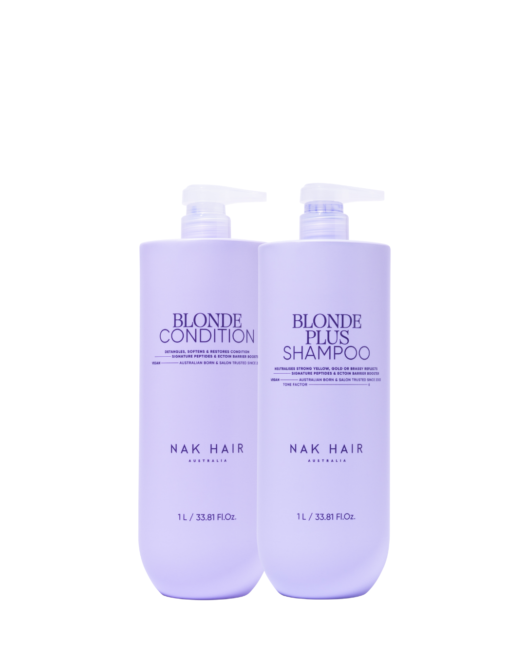 NAK Signature Blonde Plus Shampoo & Blonde Conditioner 1L Duo
