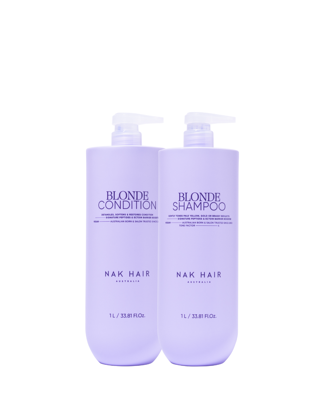 NAK Signature Blonde Shampoo & Condition 1L Duo