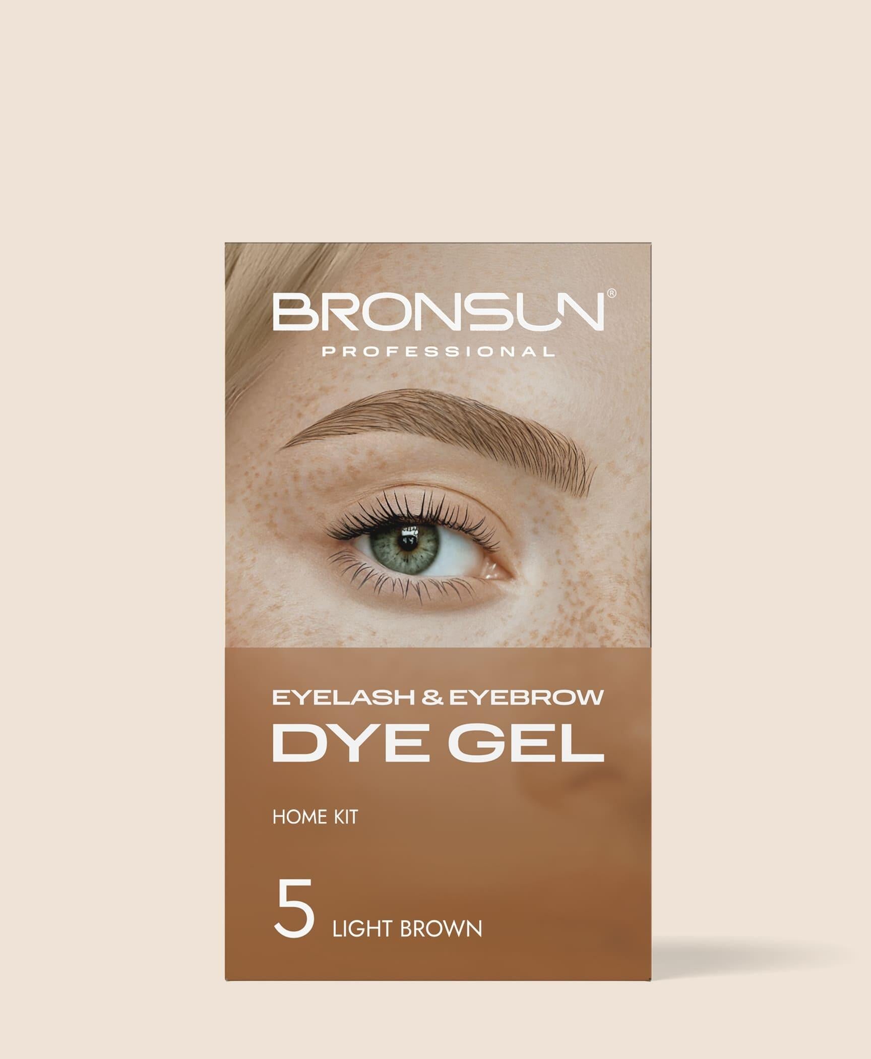 Bronsun Eyelash and Eyebrow Dye Trial Kit Light Brown #5