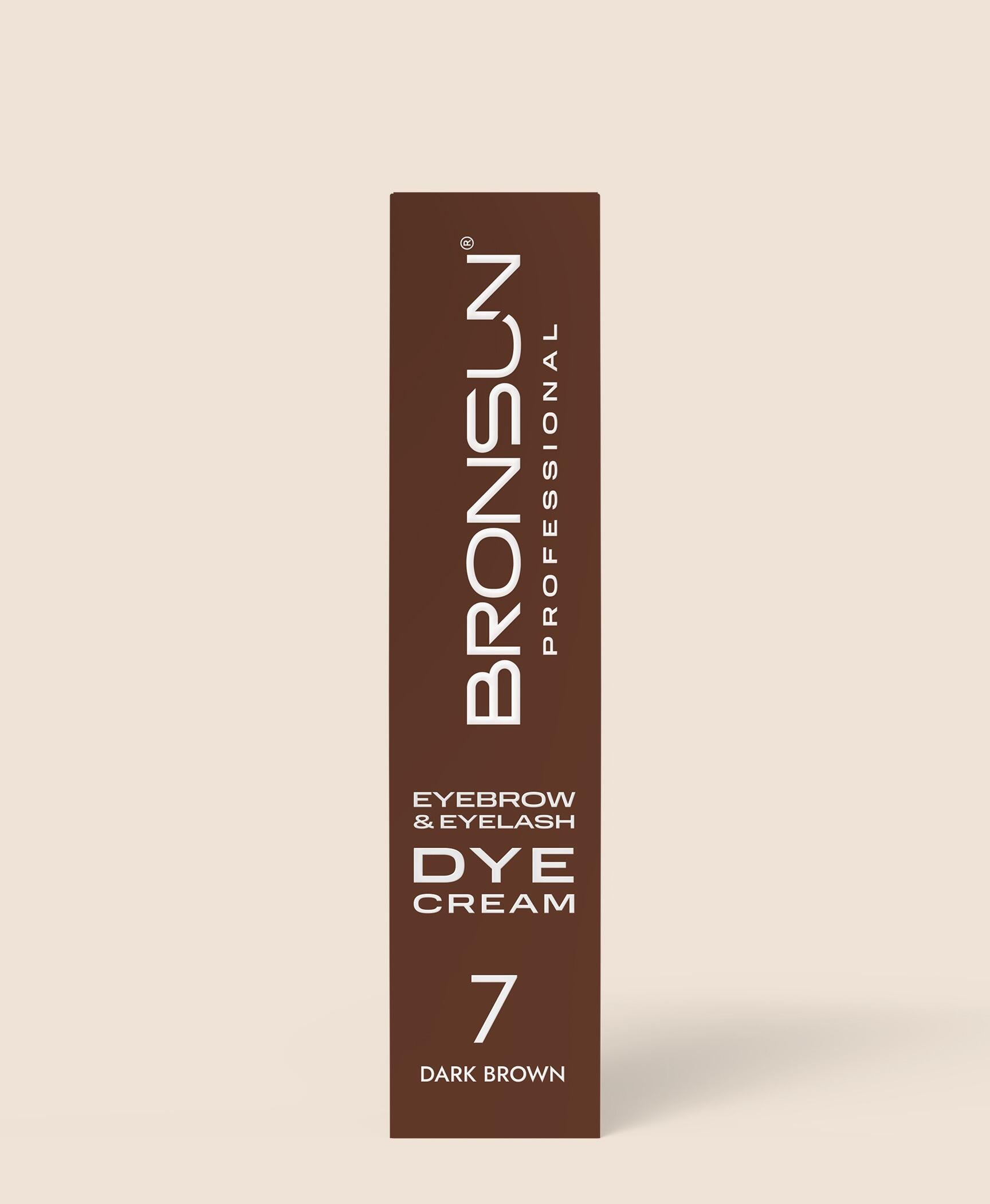 Bronsun Eyelash & Eyebrow Cream Dye Dark Brown #7 15ml