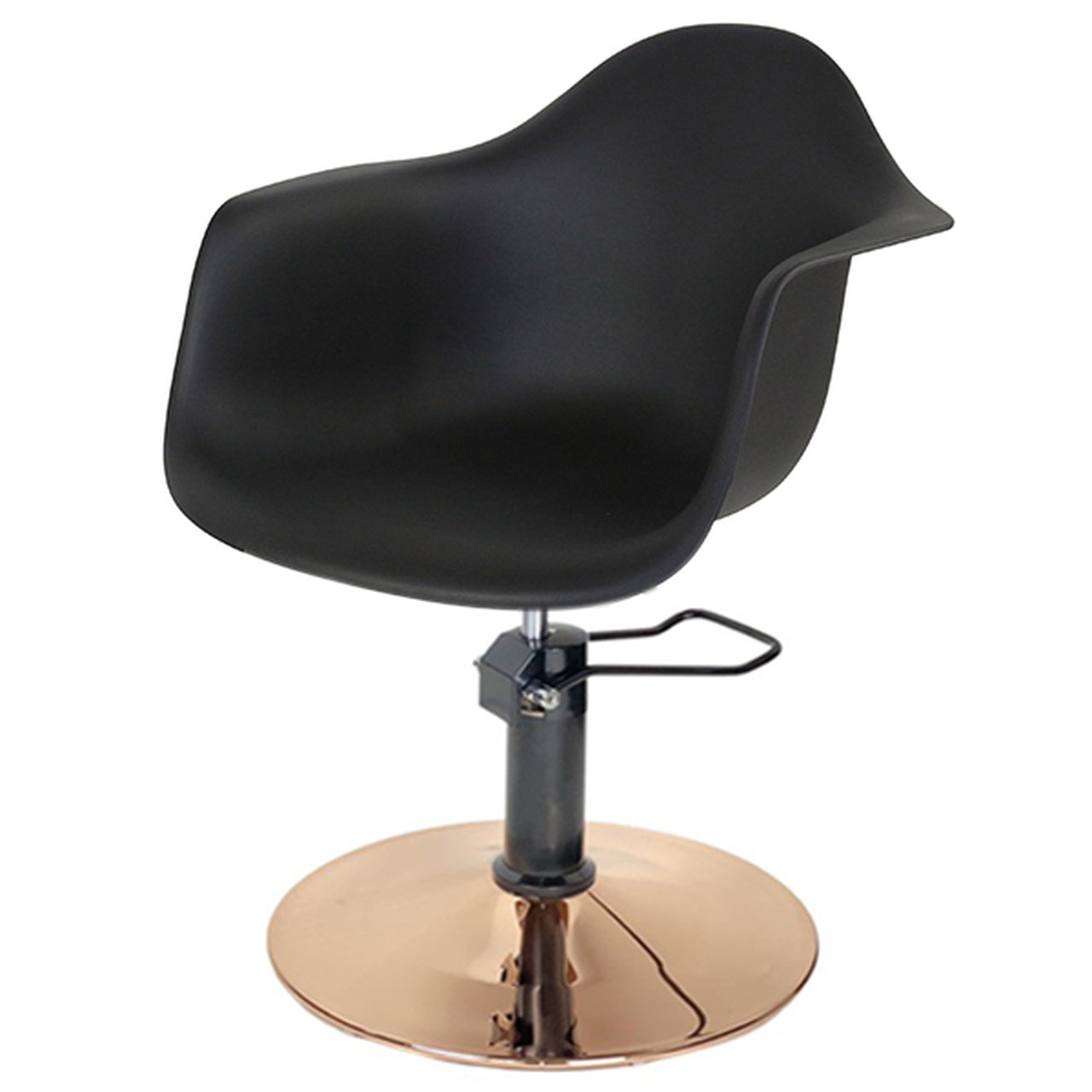 Erica Styling Chair Black - GOLD Disc Hydraulic